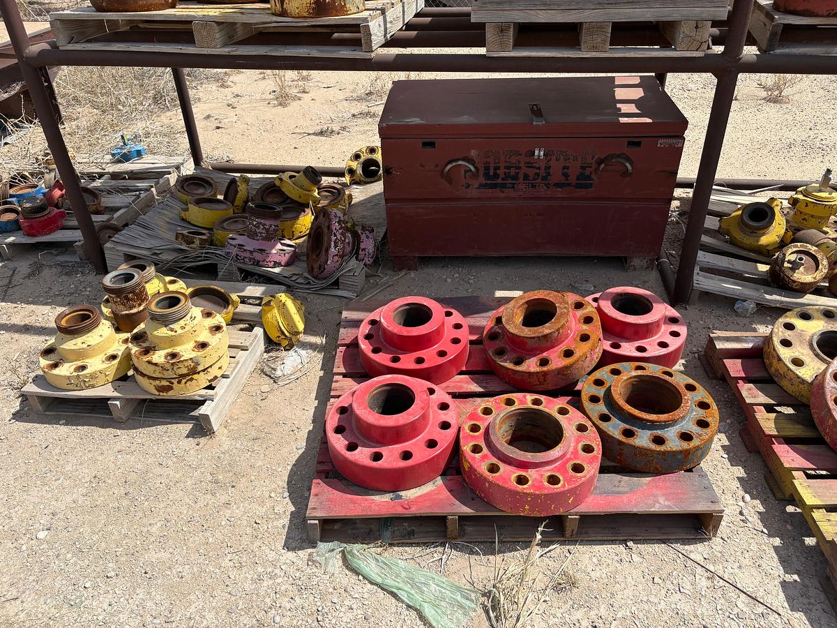 Used (15 pallets) of assorted weco flanges, landing flanges, pipe collars, etc…