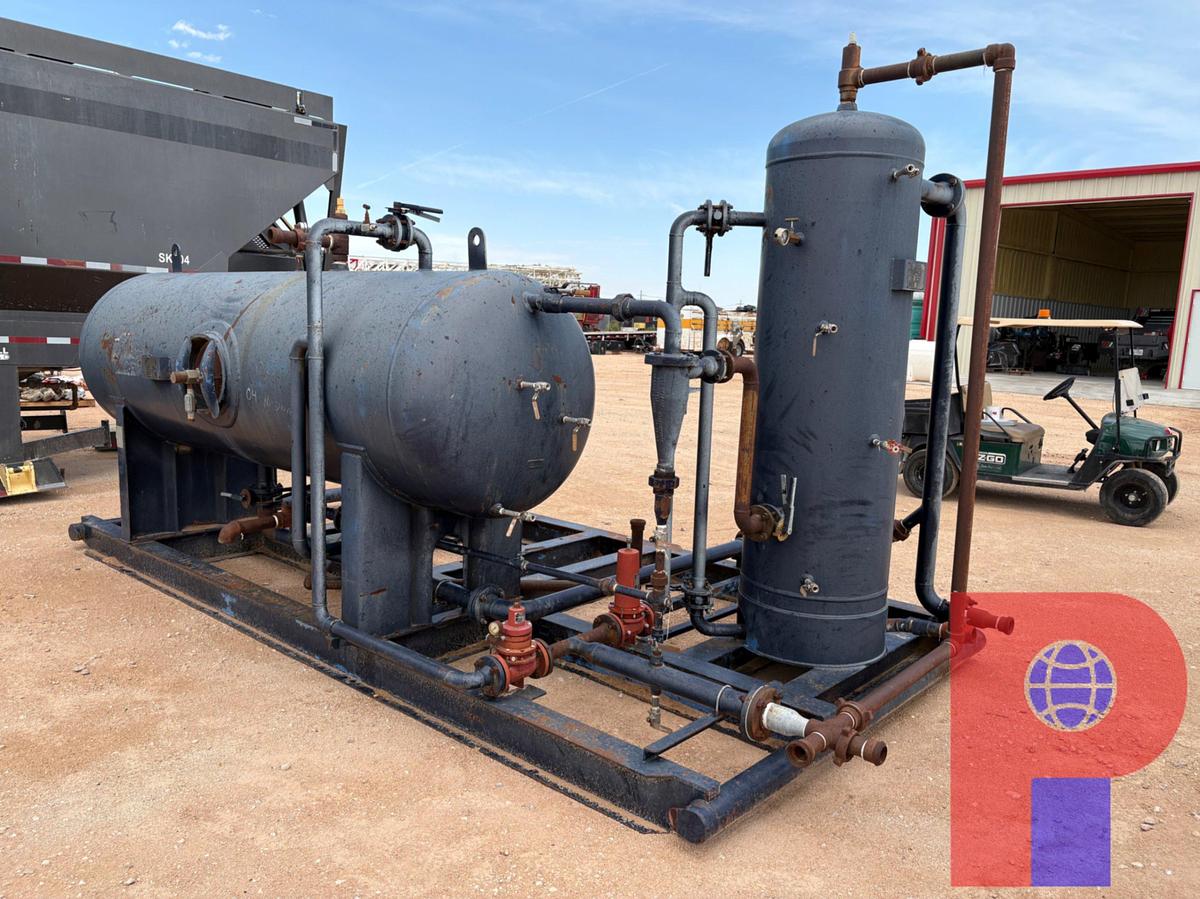 Used 12’ X 3.5’ HORIZONTAL SEPARATOR MTD ON 17’ X 8’ SKID