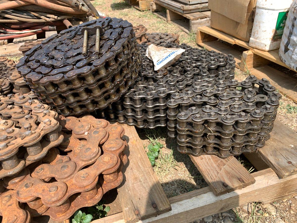 Used Pallet of 2” and 4” Diamond Gear Chain