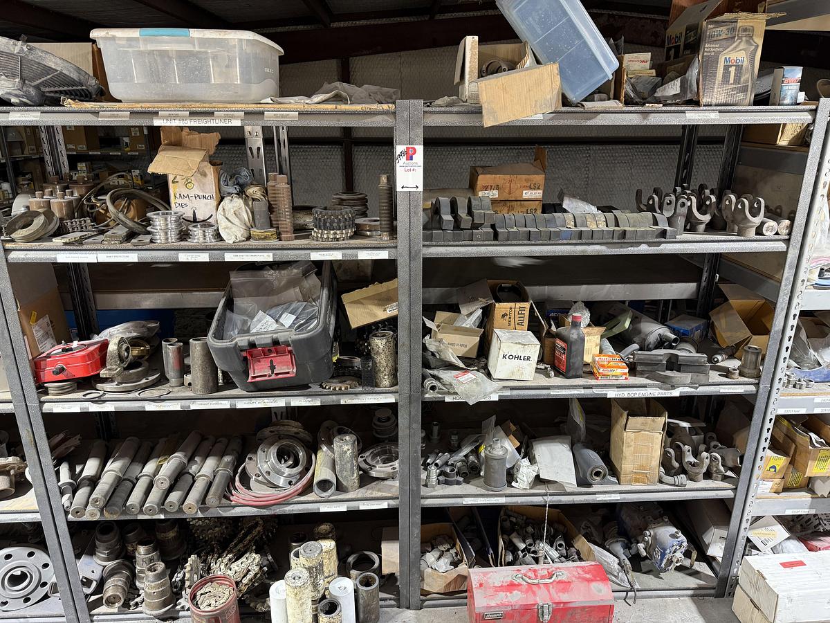 Used 9-SHELVE SECTION OF VARIOUS BLOWOUT PREVENTER PARTS