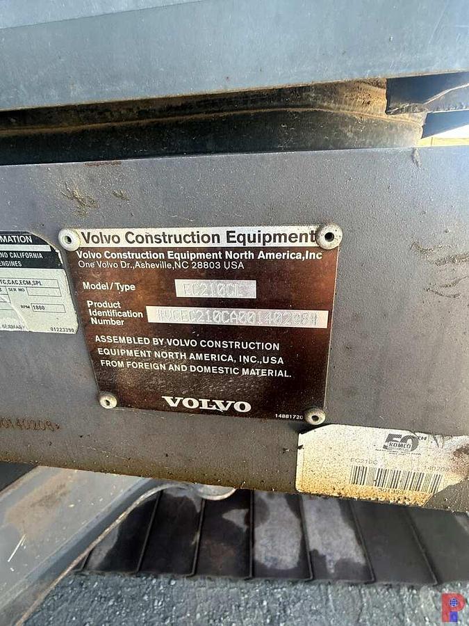 Used 2010 VOLVO EC210CL EXCAVATOR
