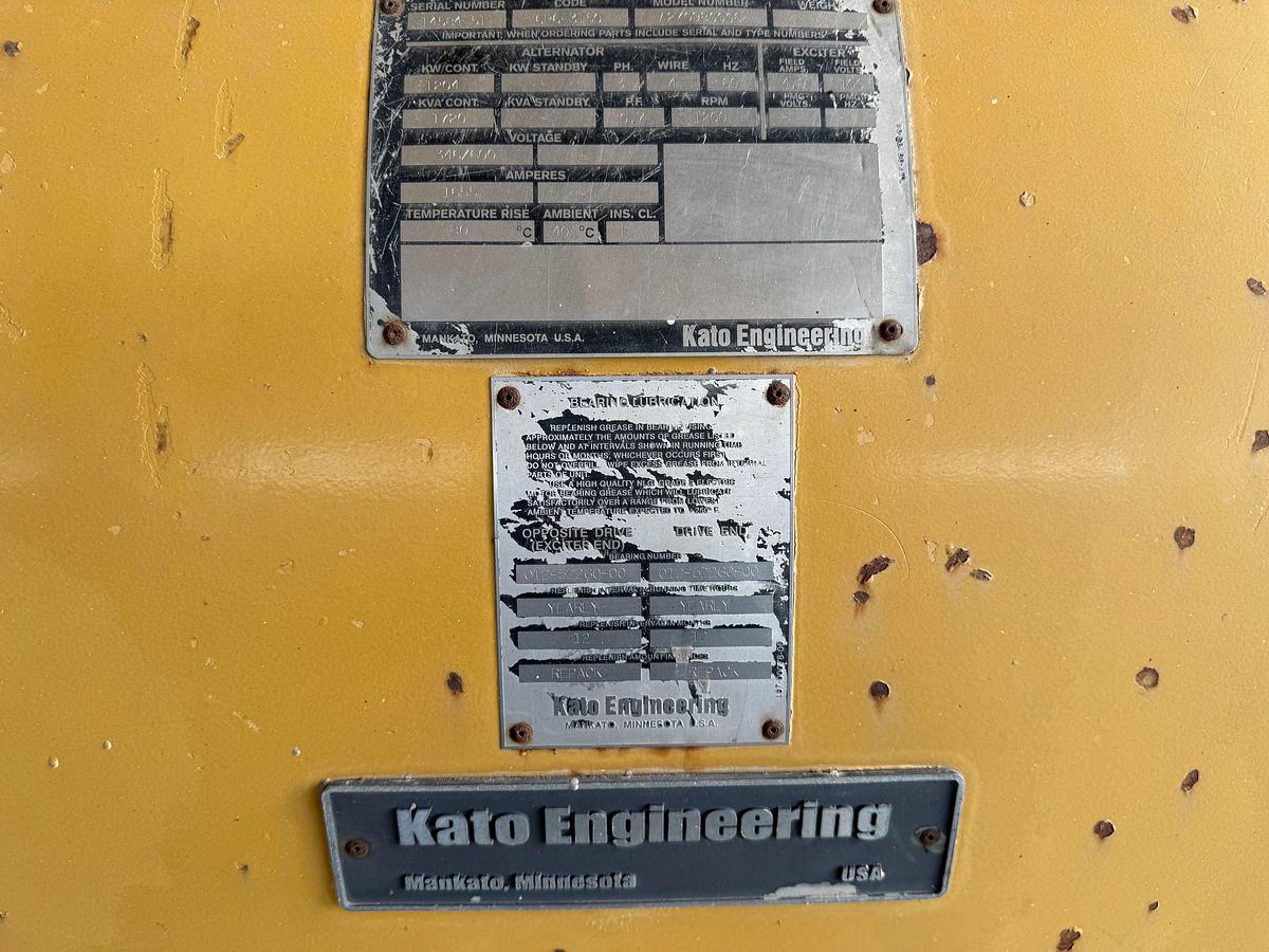 Used KATO 1204-KW DIESEL GENERATOR SET P/B CATERPILLAR 3512B 1621-HP