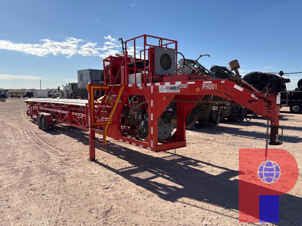 Used 53’ X 90” T/A GOOSENECK HYDRAULIC PIPE HANDLER TRAILER