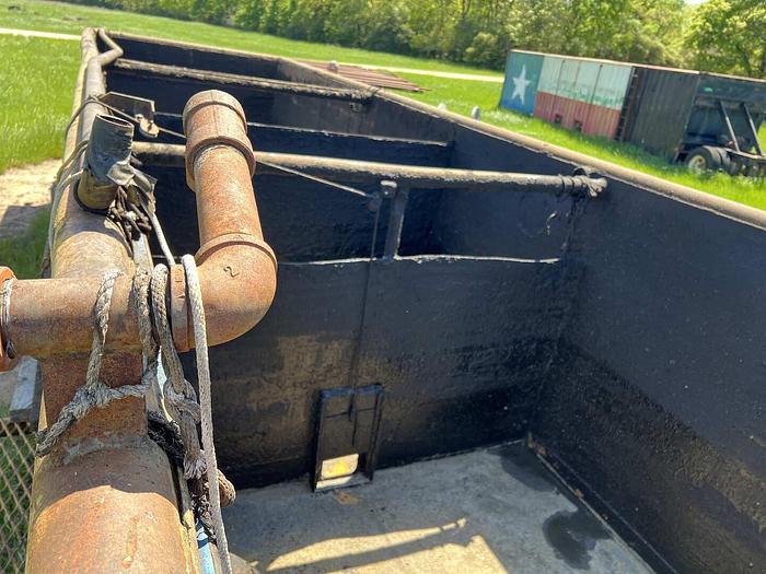 Used 78"T X 30'L X 7'5"W TWO COMPARTMENT OPEN TOP TANK