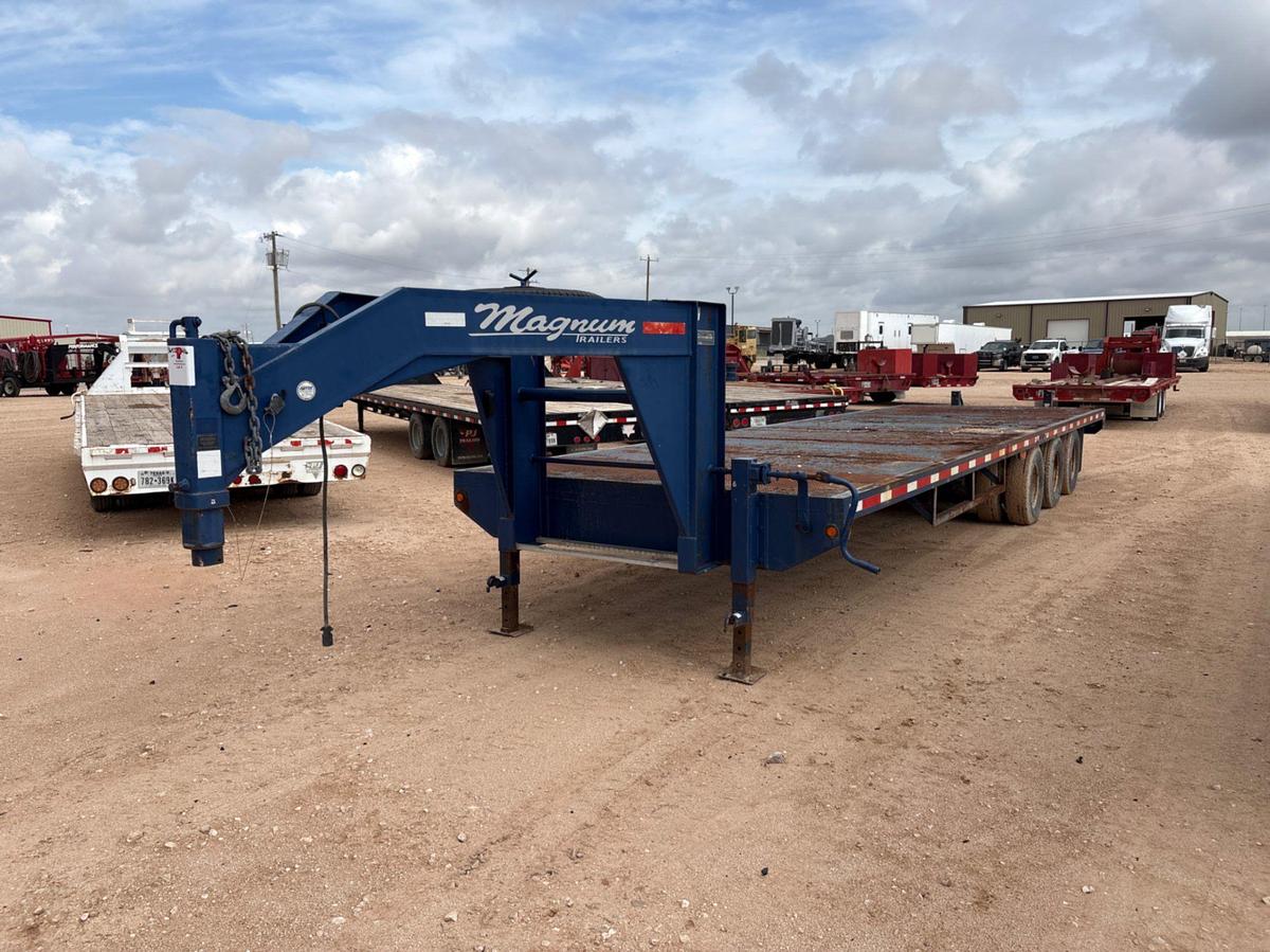 Used 2013 MAGNUM CUSTOM TRAILERS 30’ X 102” 3-AXLE GOOSENECK TRAILER