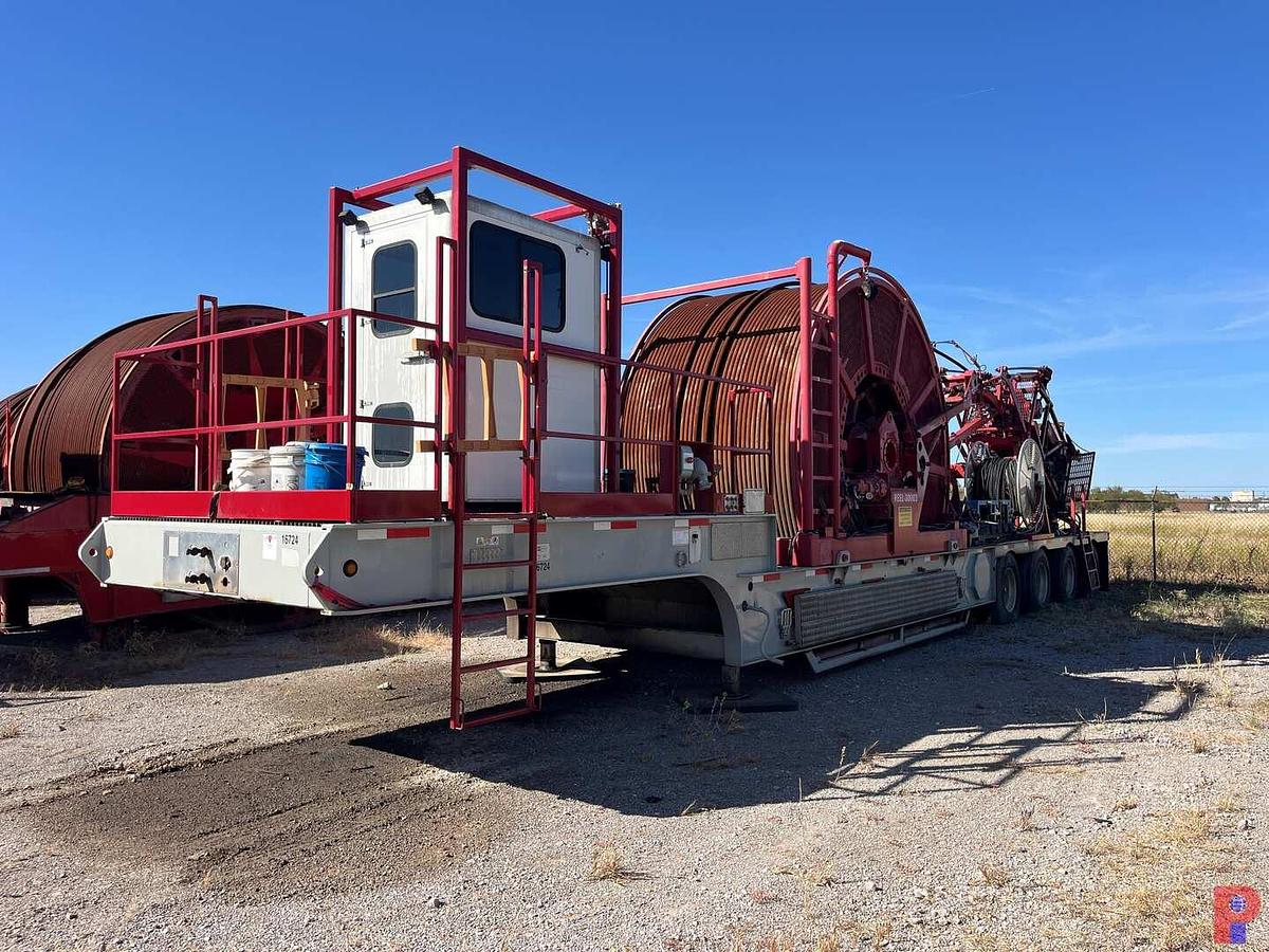 Used 2014 SERVA GROUP 2” 4-AXLE COIL TUBING TRAILER W/ HR6100 INJECTOR HEAD
