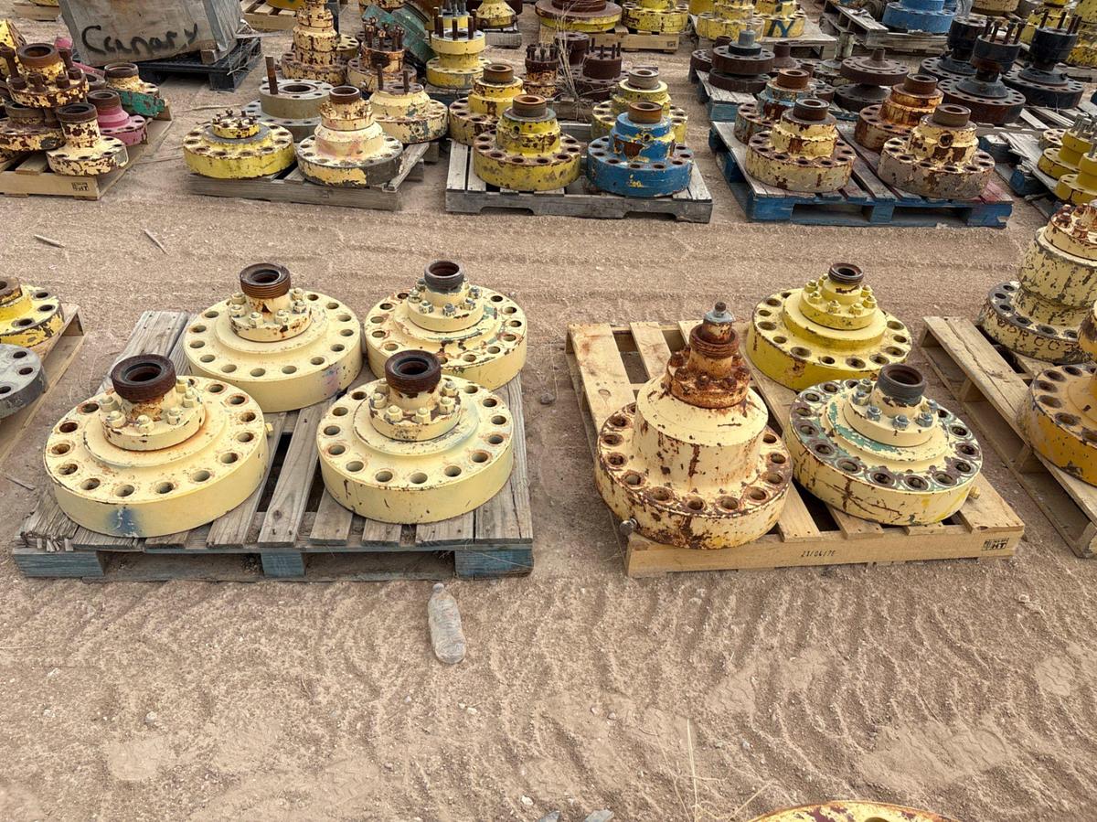 Used (10 pallets) assorted weco flanges, landing flanges, spacer spools, & blind flanges