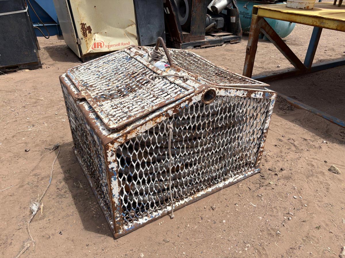 Used 4’ x 3.5’ x 3’ basket w/ assorted hoses
