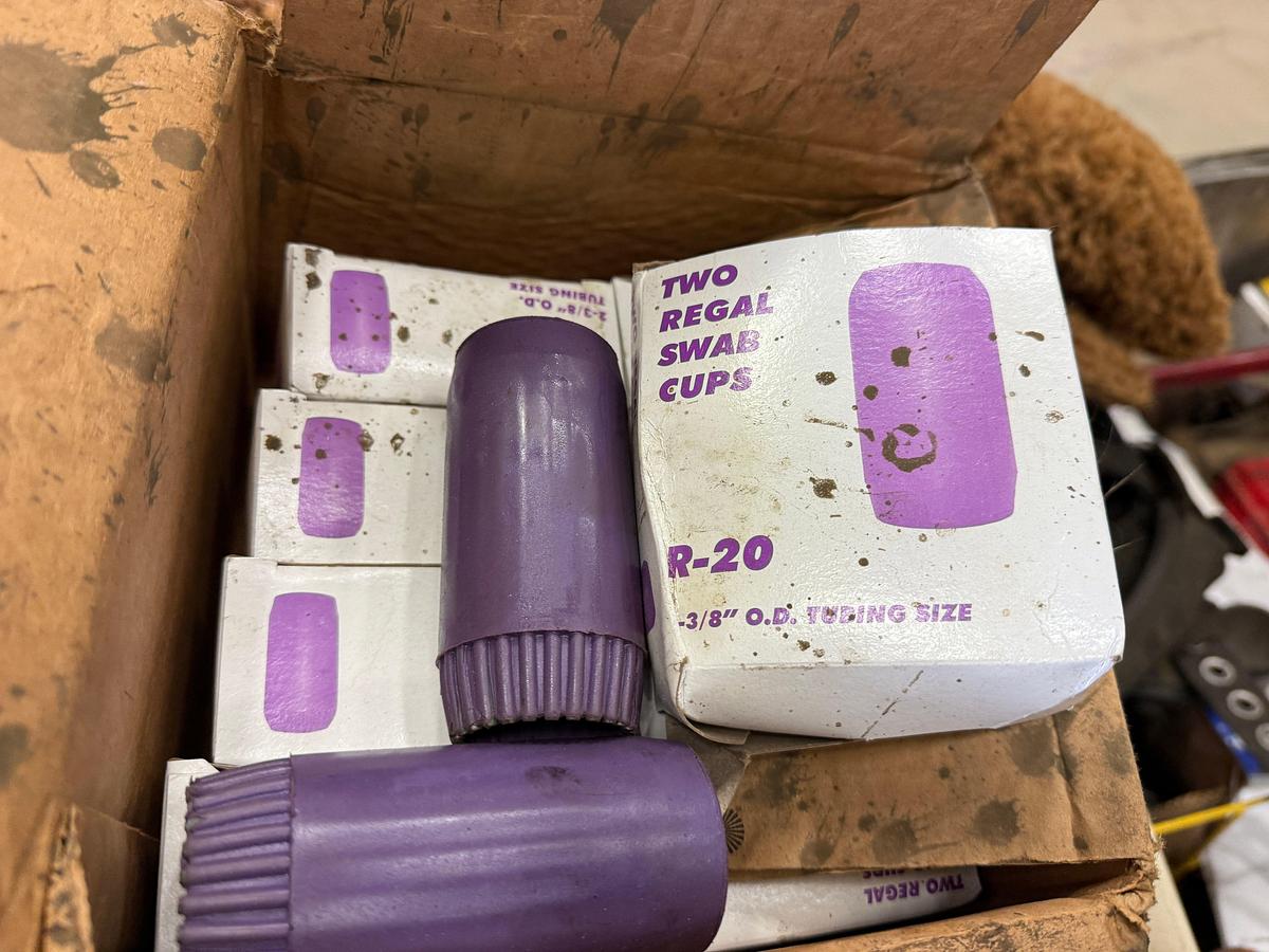 Used (UNUSED) (6) BOXES of TYPE GA OIL SAVER RUBBERS, (3) BOXES CAVINS 2-7/8” & (2) CAVINS 2-3/8” INSERTS, (1) 9” 2-3/8” TUBING WIPER