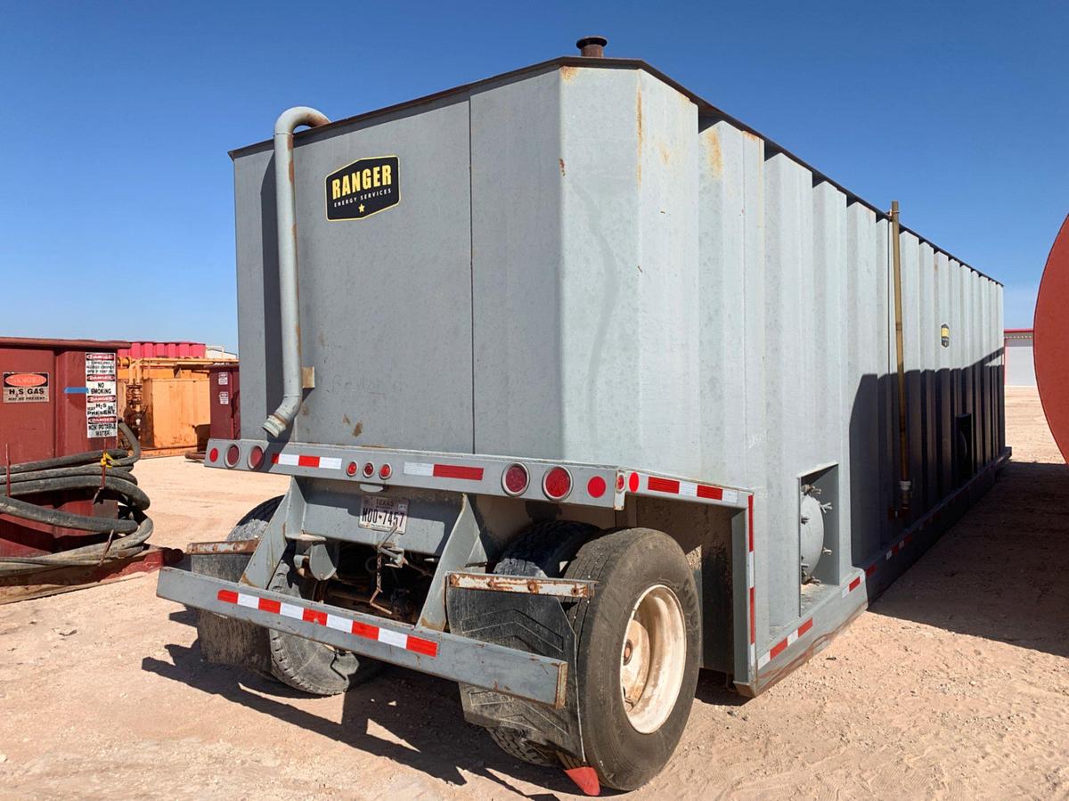 Used 47’ L x 9’ W x 11’ T 620 Barral Skidded Frac Tank