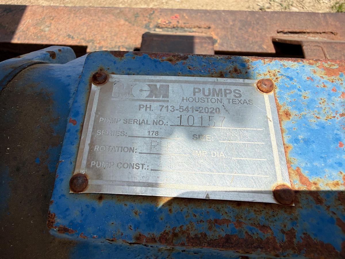 Used MCM 5x6x12” CENTRIFUGAL PUMP P/B CATERPILLAR 4-CYL TURBO DIESEL ENGINE, SKIDDED