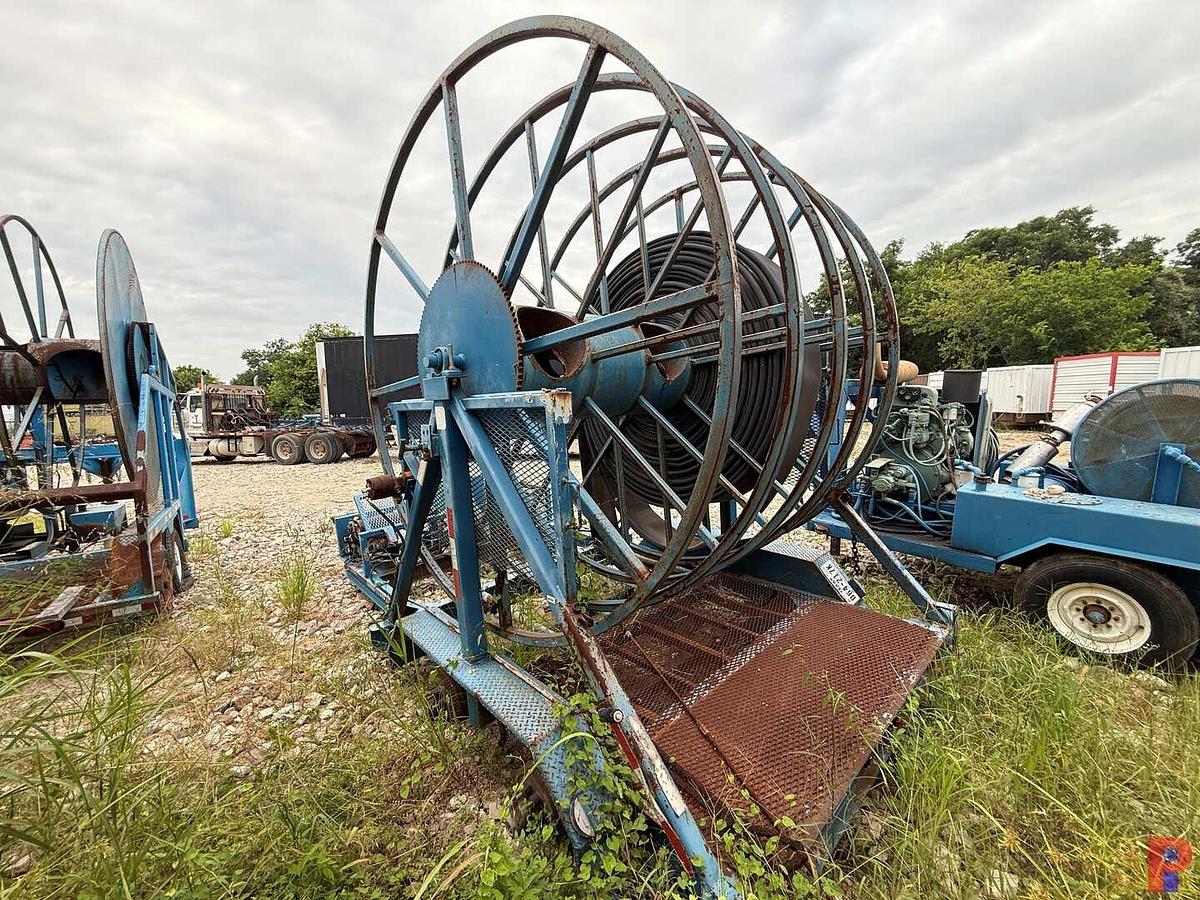 Used 2014 LUTTRELL WELDING SERVICES 19’ X 96” T/A BUMPER PULL HYDRAULIC REEL TRAILER