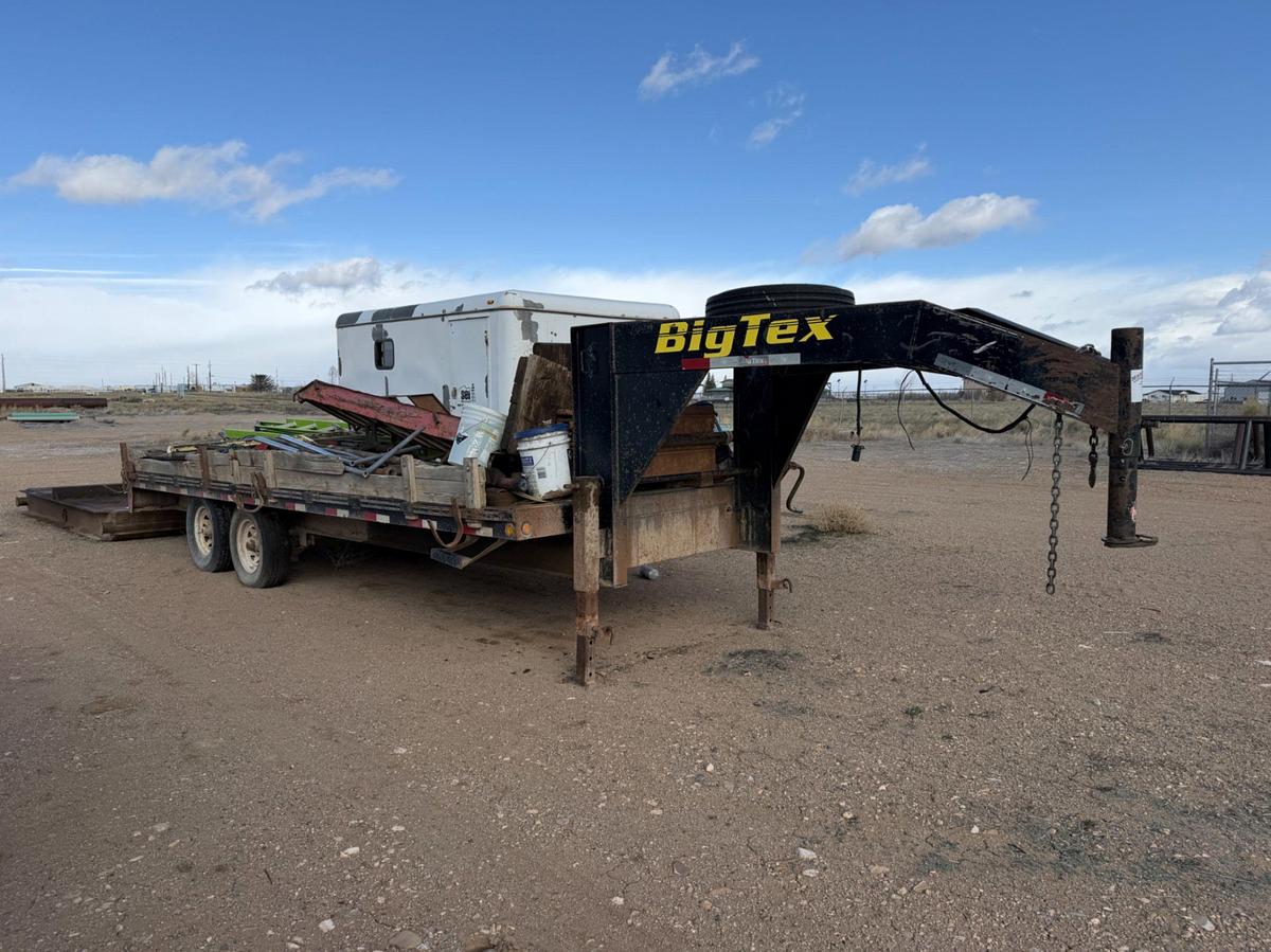 Used 2008 Big Tex 20’ Flatbed Trl. W/ well service rig parts
