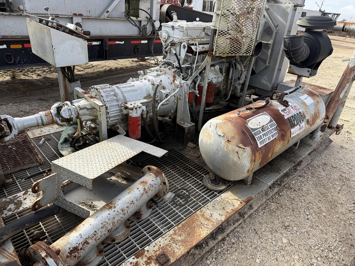 Used EWS W-440 TRIPLEX WELL SERVICE PUMP SKIDDED P/B DETROIT SERIES 60 (INCOMPLETE)