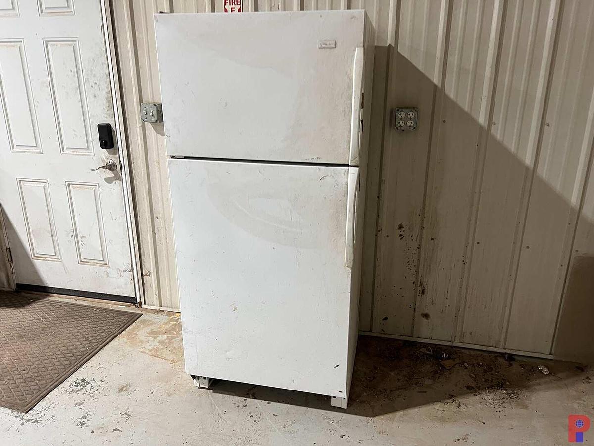 Used TWO PROPANE GRILLS W/ PROPANE BOTTLES, MAGIC CHEF REFRIGERATOR-FREEZER, FOUR PEAR BURNERS