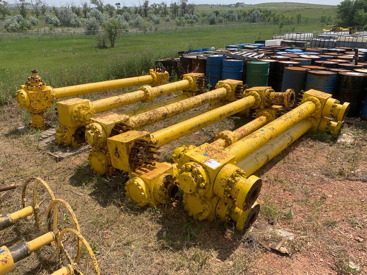 Used (18) 5-1/8 10k Fluid Crosses w/ 10ft 10k Spools