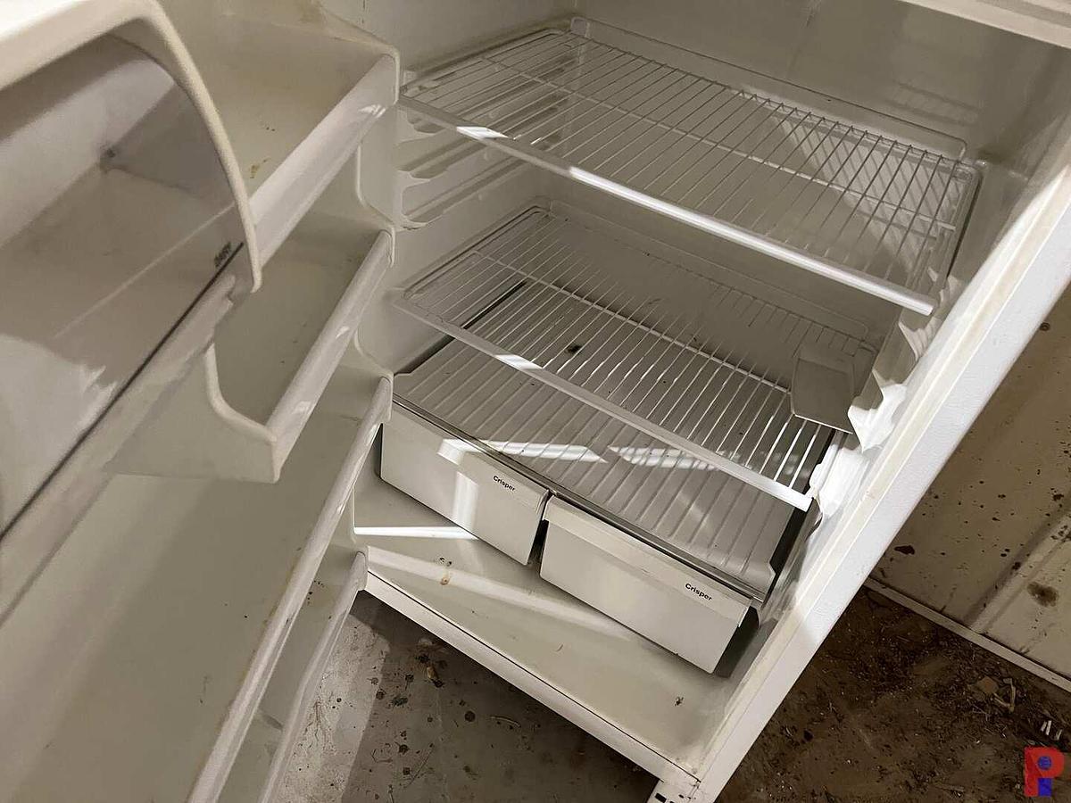 Used TWO PROPANE GRILLS W/ PROPANE BOTTLES, MAGIC CHEF REFRIGERATOR-FREEZER, FOUR PEAR BURNERS