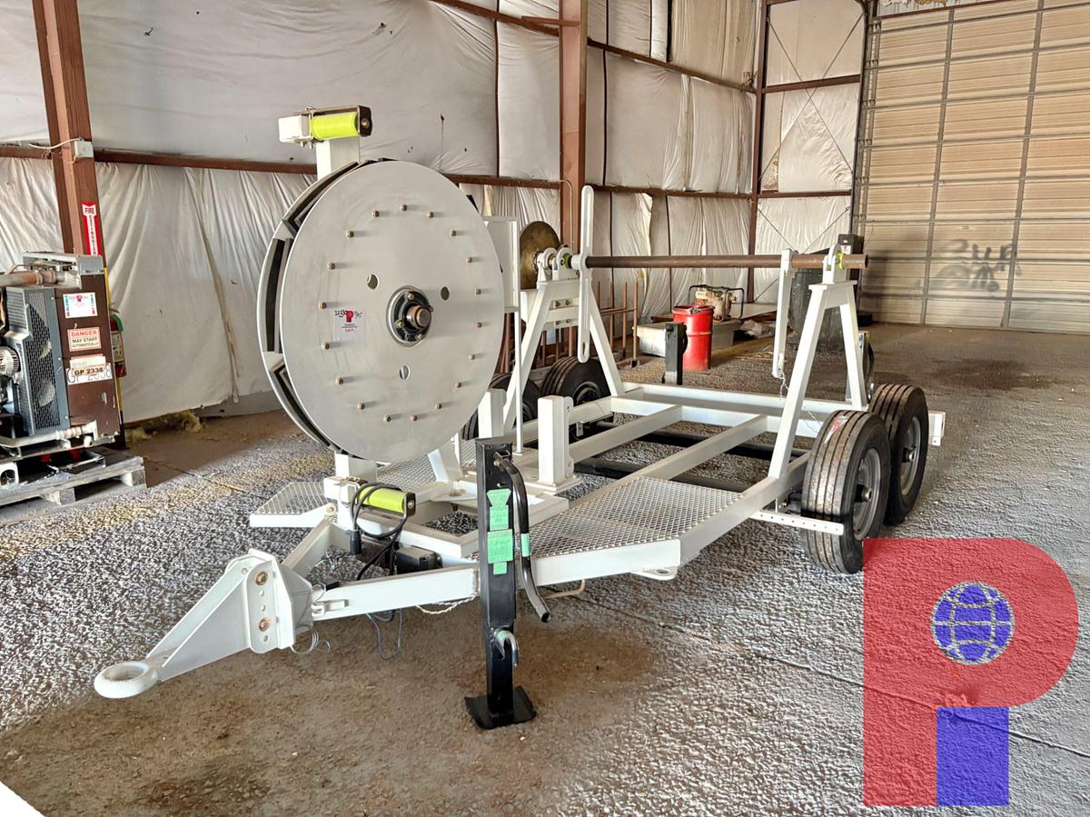 Used SHOPBUILT 12’ X 6’ T/A BUMPER PULL REEL SPOOLING TRAILER