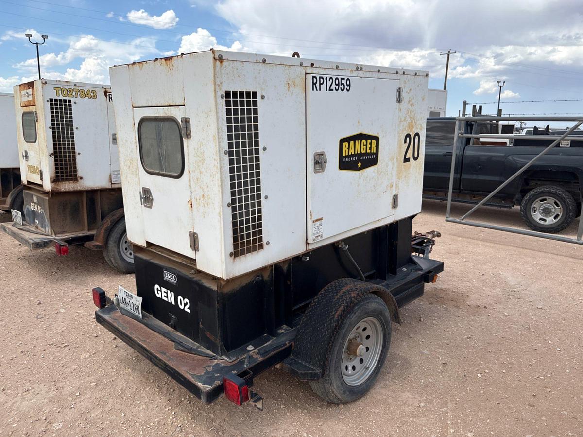 Used 2013 WARREN POWER SYSTEMS NPS-P-20 20KW S/A TOWABLE GENERATOR