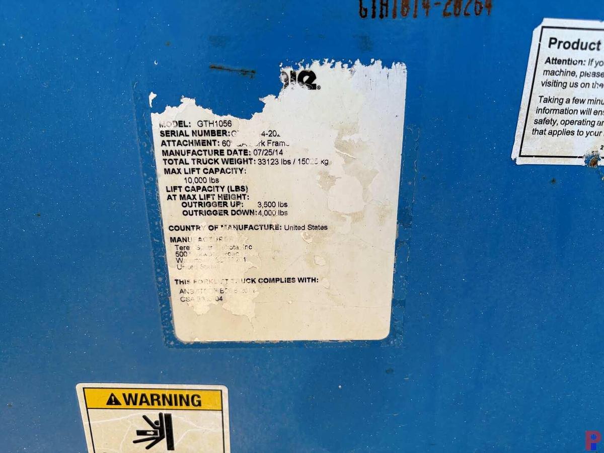 Used 2014 GENIE GTH1056 10,000LBS TELEHANDLER