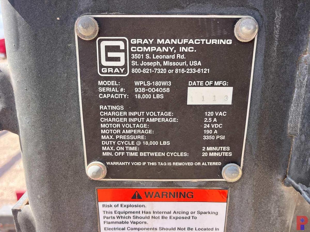 Used SET OF (4) GRAY WPLS-180WI3 PORTABLE HEAVY DUTY TRUCK LIFTS