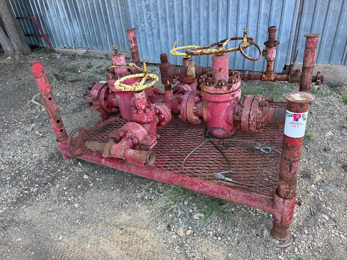 Used (2) 4-1/16” 3M & (2) 2-1/16” 5M ADJ HEIGHT MUD CROSS MANIFOLD