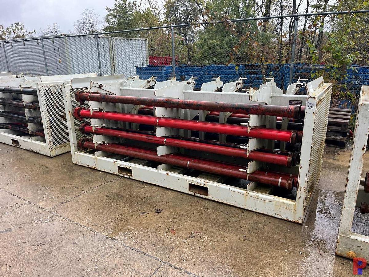 Used (22) JTS. OF TESTED 3” 1502 15K WP FLOW IRON W/ TRANSPORT RACK