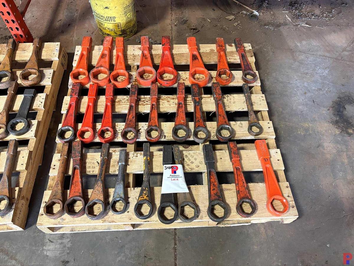 Used (27) ASSORTED SIZE HAMMER WRENCHES