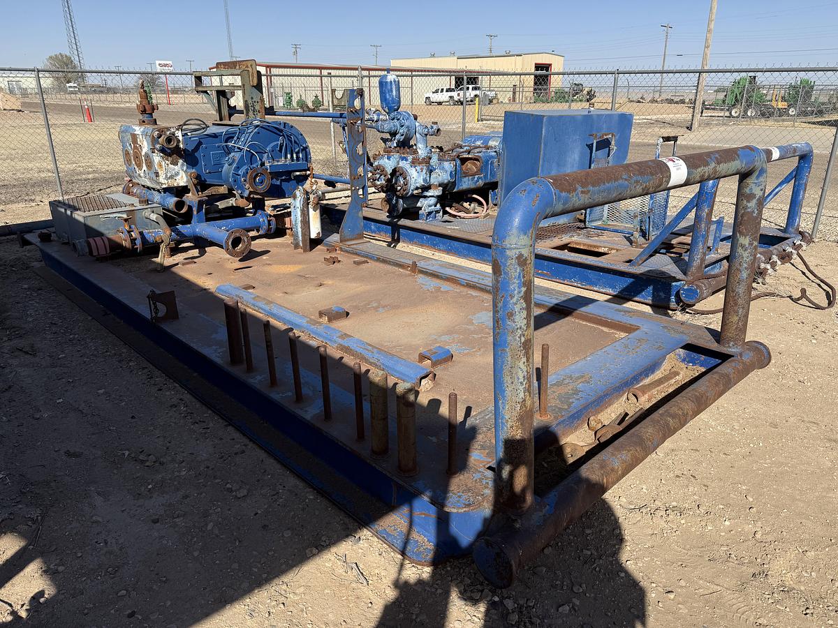 Used SPM TWS-600s 10K TRIPLEX PUMP MTD ON 20’ X 8’ SKID (INCOMPLETE, INOP)