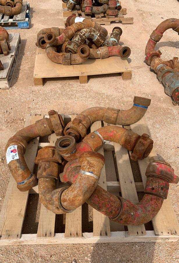 Used (12x) 2 Pallets of 3” 1502 Style 50-FxF Swivel Chiksans