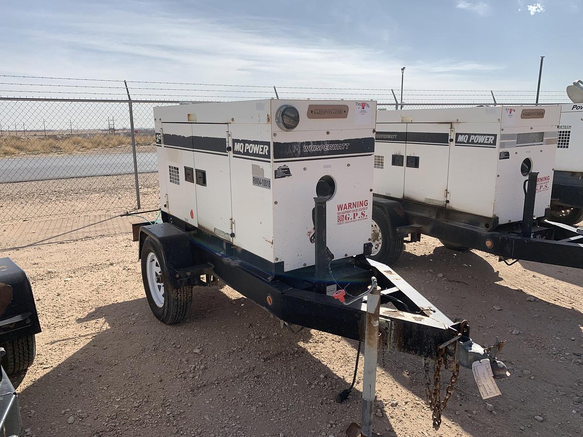 Used 2005 MQ POWER WHISPERWATT DCA-25SSIU2 S/A BUMPER PULL 20KW GENRATOR