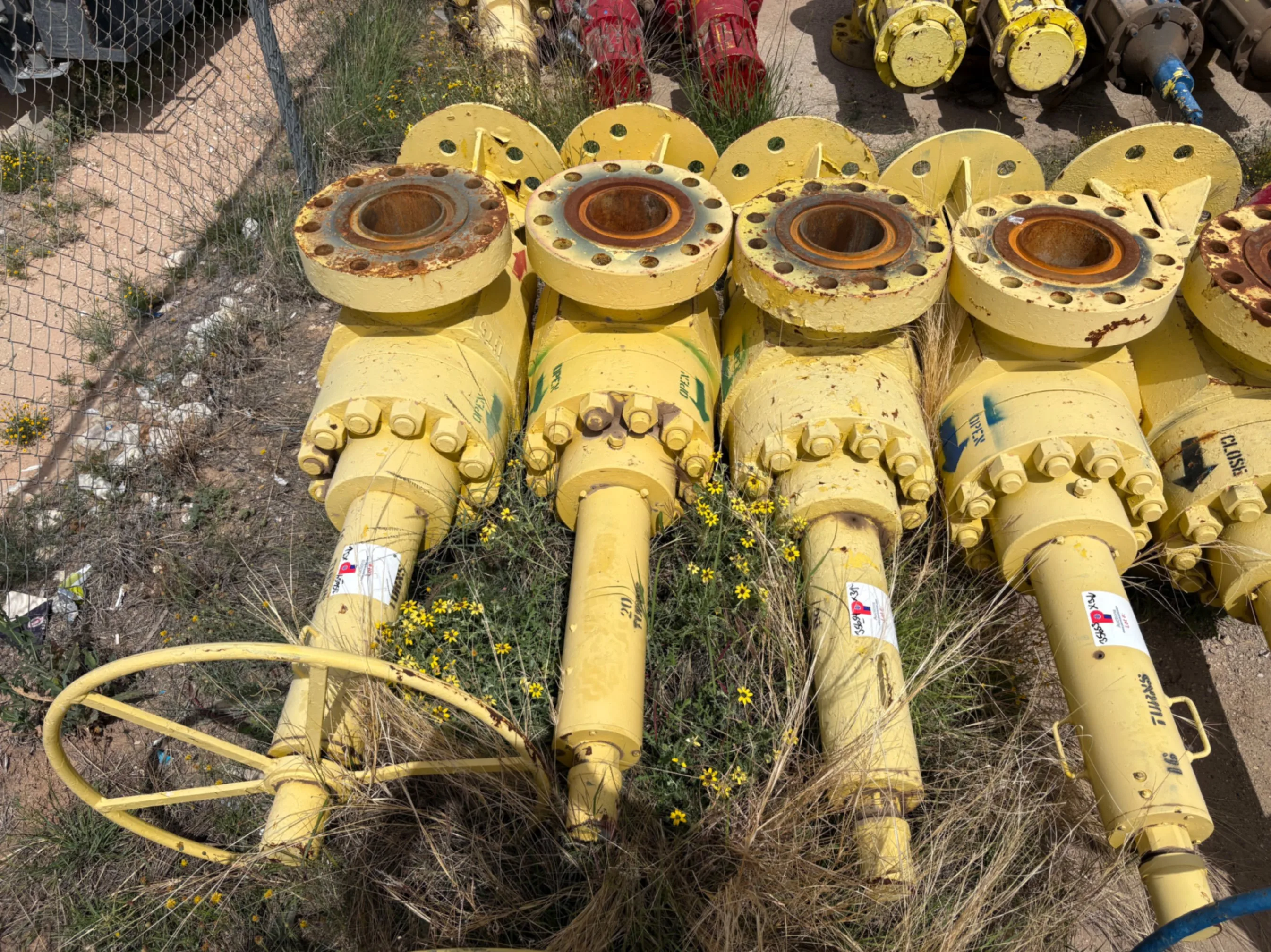 Used (3x$) (3) 7-1/16” frac valves