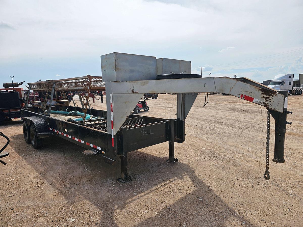 Used 2018 STEWART WELDING 24’ X 6.5’ T/A GOOSENECK TOOL TRAILER