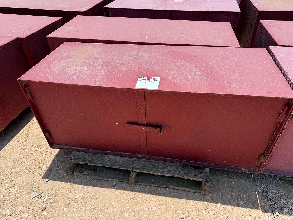 Used (2) 5’L x 2’W x 2’H STEEL 2-DOOR TOOL BOXES
