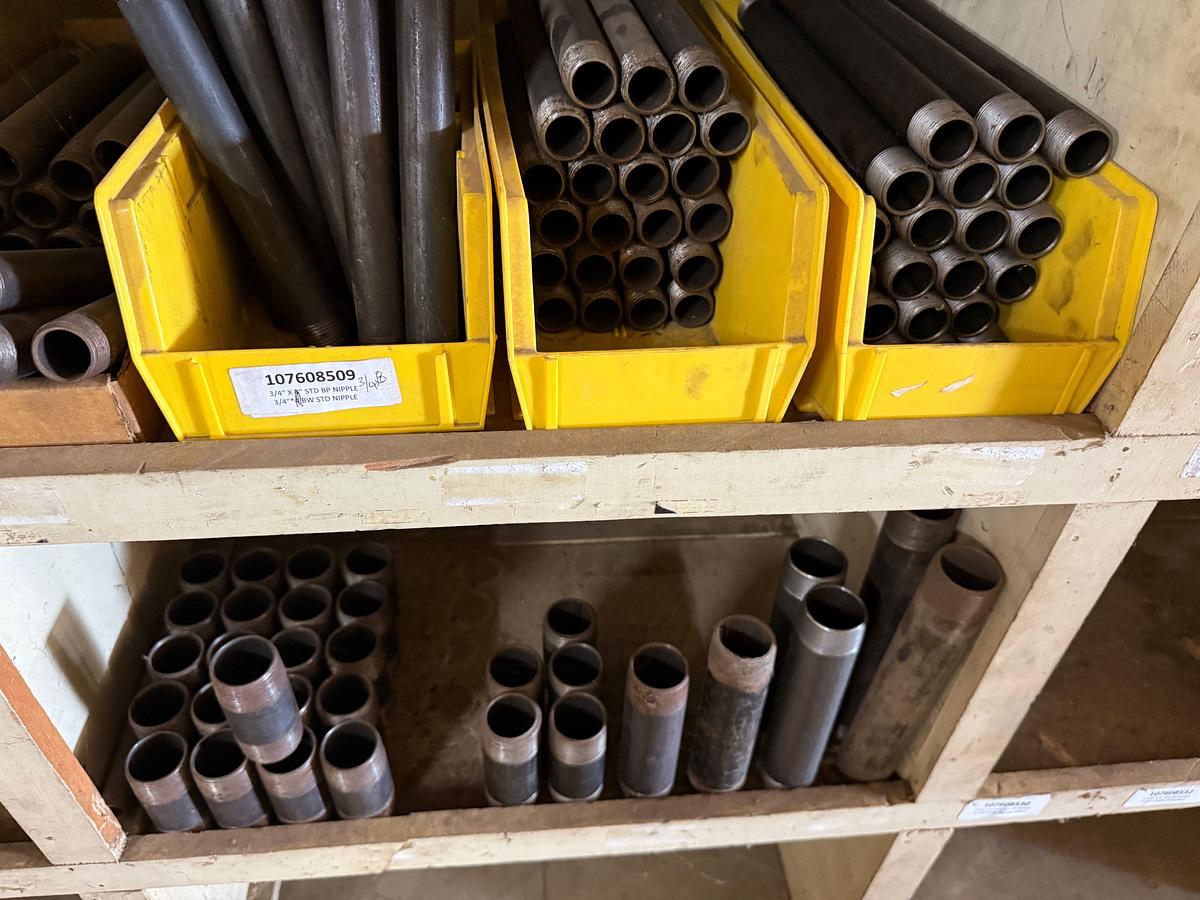 Used SECTION OF (150+) SCH-40 1/8” THRU 2” PIPE NIPPLES