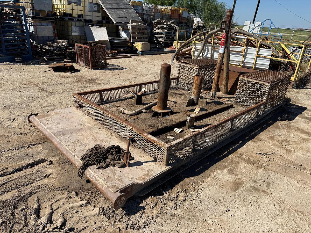 Used 16’L X 90”W TOOL & BLOWOUT PREVENTER TRANSPORT SKID W/ JUNK BASKETS