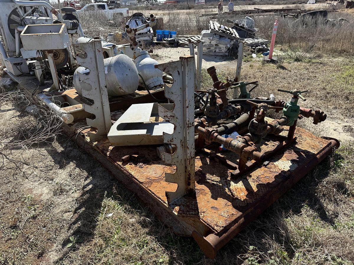 Used 25’ X 8’ PUMP SKID W/ DETROIT SERIES 60 & CONTENTS (INCOMPLETE)