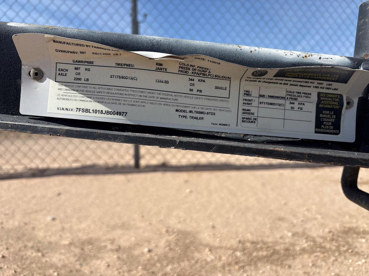 Used 2018 GENERAC MLT6SMD 6KW S/A BUMPER PULL LED LIGHT TOWER