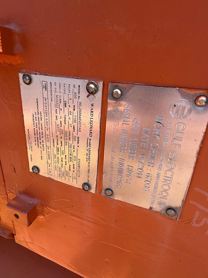 Used TESCO 250-TON EMI 400-HP (RECERT AUG. 2014)