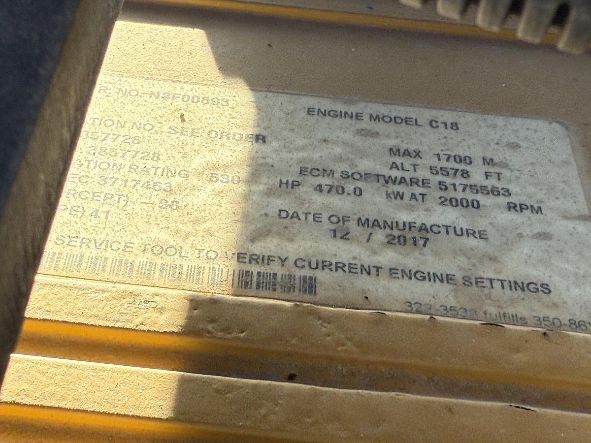 Used 2018 KERR T60 10K WP TRIPLEX WELL SERVICE PUMP P/B CATERPILLAR C18 630-HP, SKIDDED