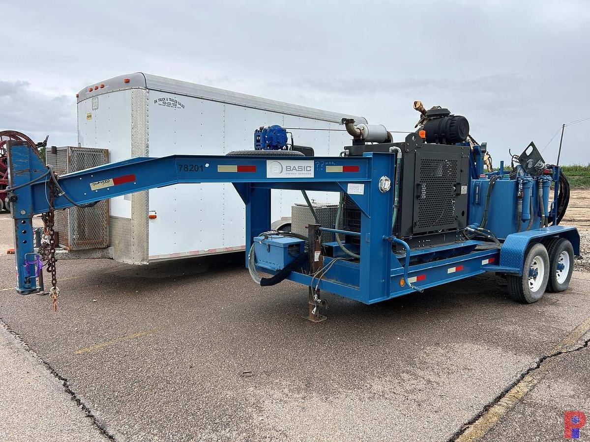 Used NOV BOWEN S85 GNT 85 TON POWER SWIVEL MTD. ON 2011 GOOSENECK TRAILER