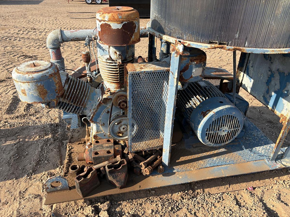 Used (3) skidded air compressor units, incomplete