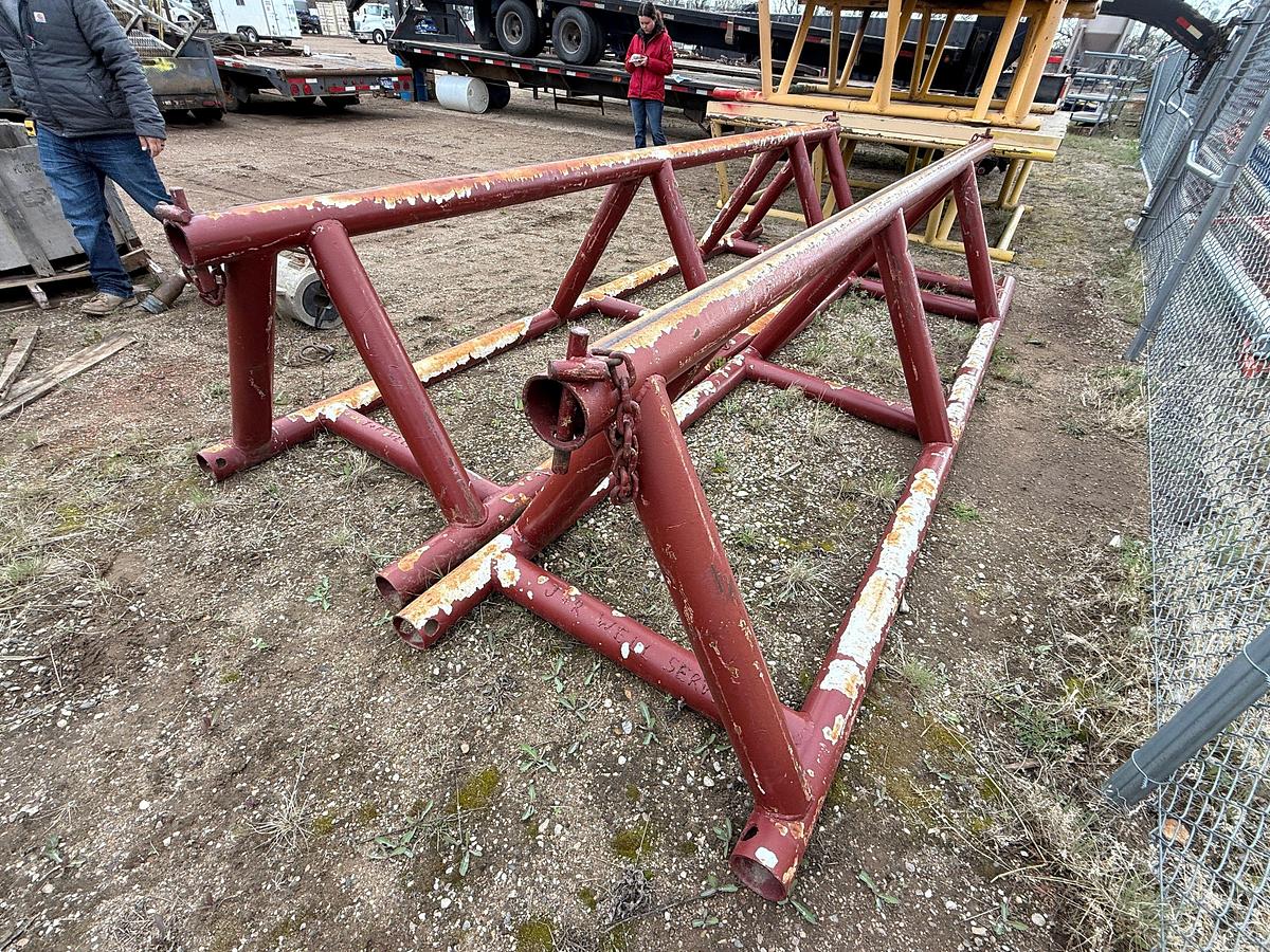 Used (2 X $) 15’L x 36”H TRIANGULAR PIPE RACKS