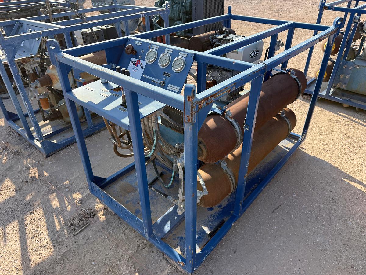 Used 3K WP 2-BOTTLE ACCUMULATOR NITROGEN BACKUP / TEST SKID P/B KUBOTA ACTV DIESEL ENGINE