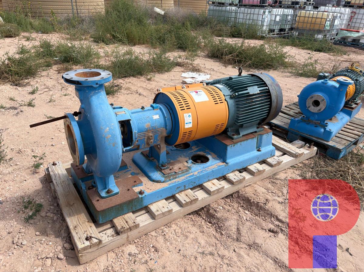 Used GOULDS 6X8-13 CENT PUMP P/B: BALDOR 75HP ELECTRIC MOTOR