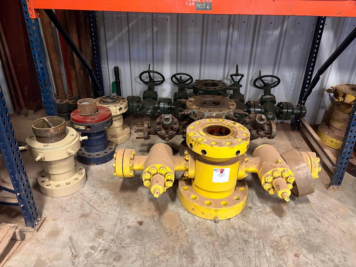 Used (3) 7-1/16” Braden heads w/ (6) 2-1/16” 5m gate valves