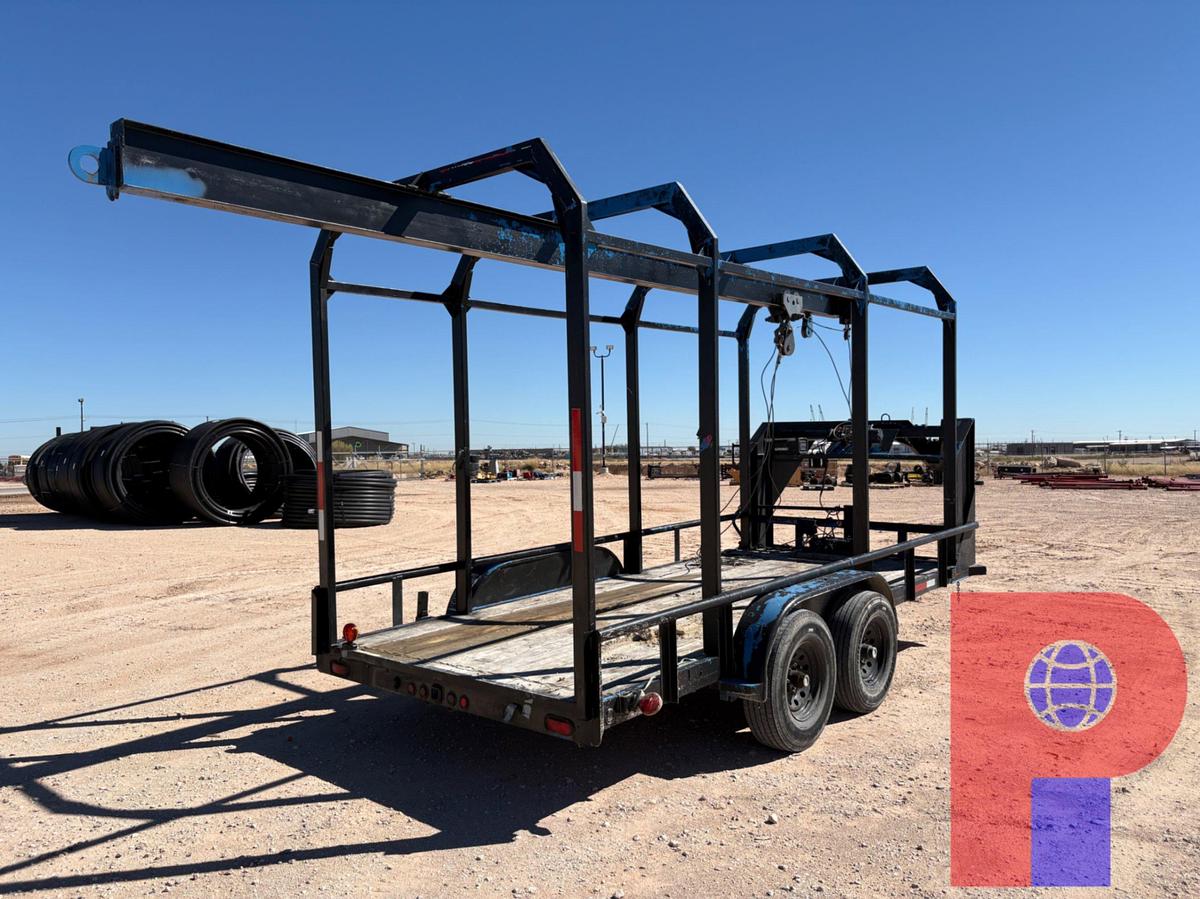 Used SHOPBUILT 16’ X 7’ T/A GOOSENECK MONORAIL TRAILER