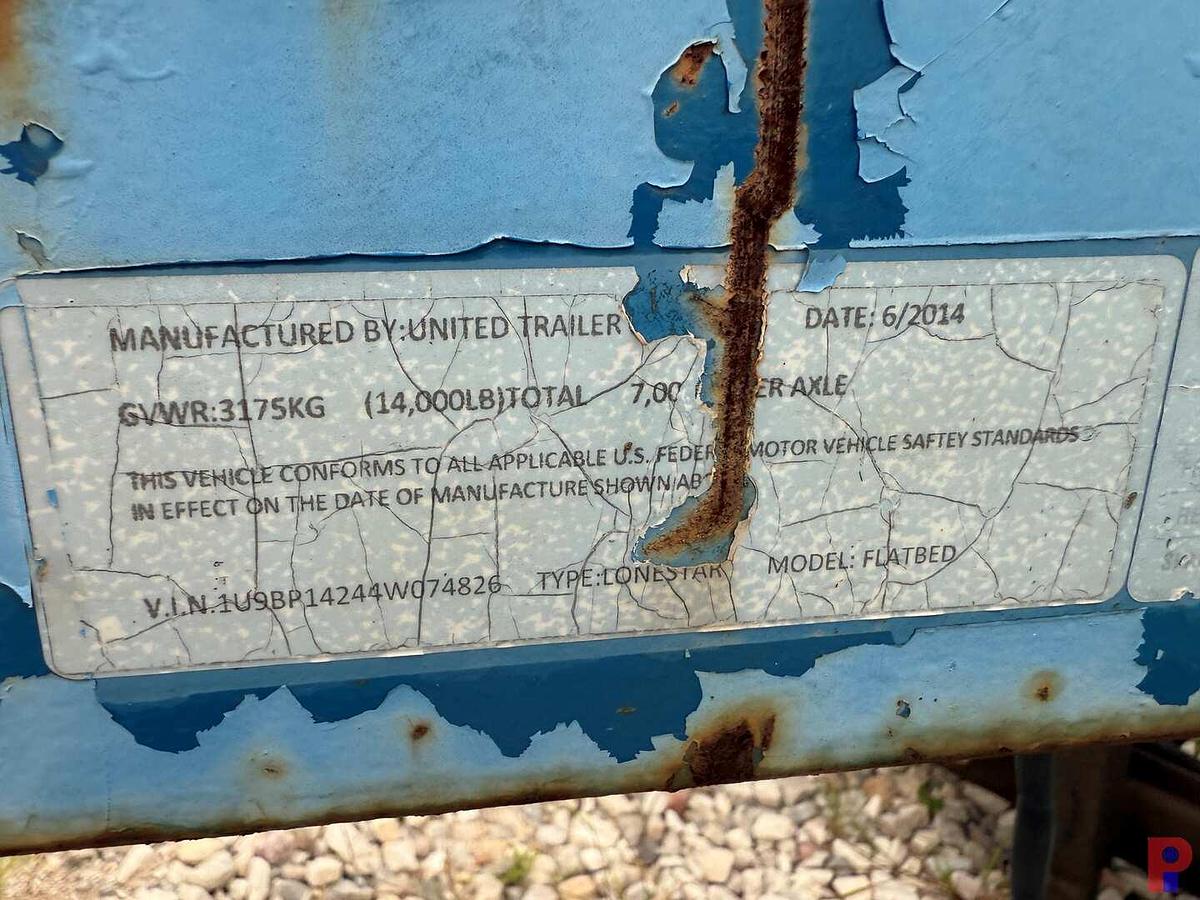 Used 2015 UNITED TRAILER 22’ X 102” T/A GOOSENECK HYDRAULIC REEL TRAILER