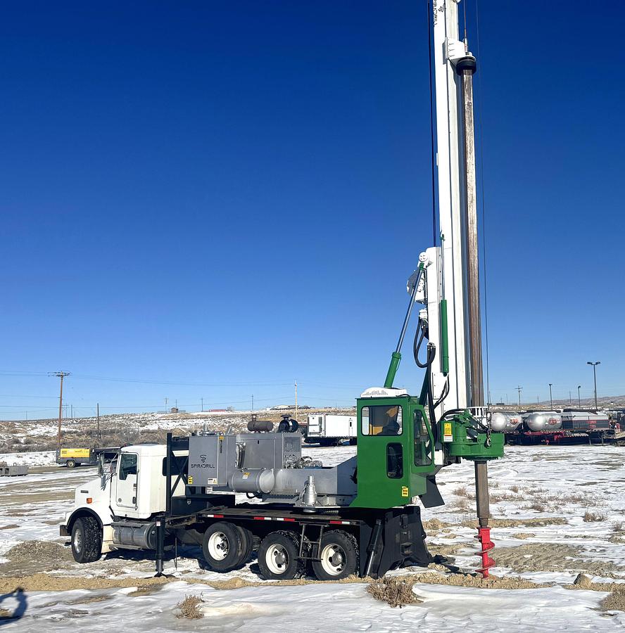 Used SPIRADRILL MHD 80 (REFURBISHED IN 2024) VERTICAL DRILL MTD. ON 2012 KENWORTH T800 TRI AXLE TRUCK