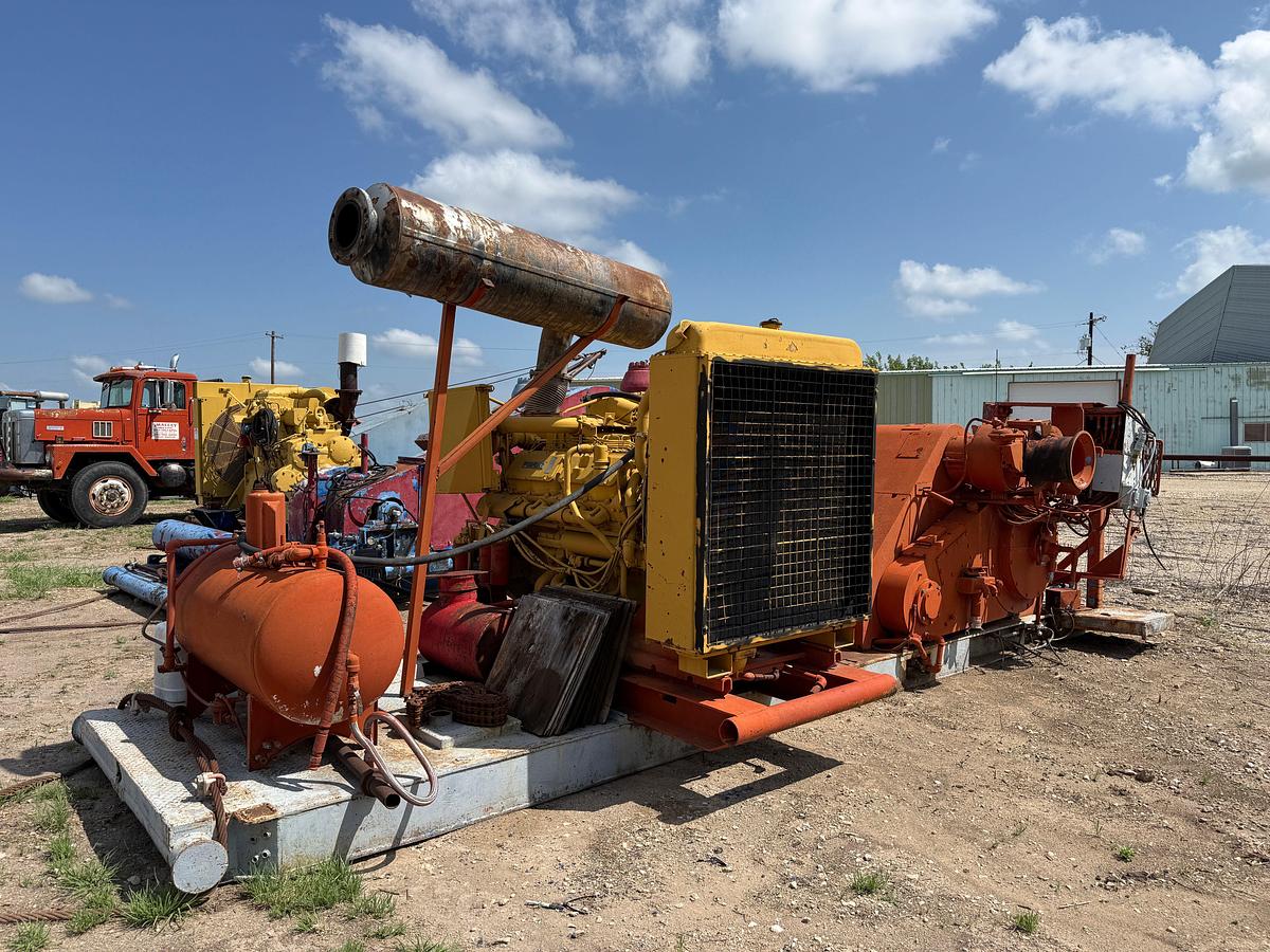 Used SKYTOP BREWSTER N45 450-HP DRAWWORKS P/B CAT 3412 (625-HP) ENGINE, SKIDDED